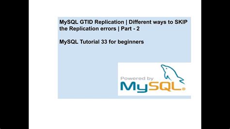 mysql replication skip statement.